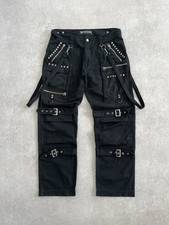 90's Gothicana by EMP Studded Punk Style Y2k Baggy Bondage Rave Pants Men's 36 picture