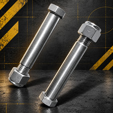 2pcs 25mm Mini Excavator Attachment Pins High Strength Alloy Steel 120mm Span picture