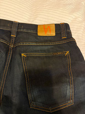 Nudie Jeans Co Men's Dark Wash Blue Straight Leg Denim Jeans Size 34 picture