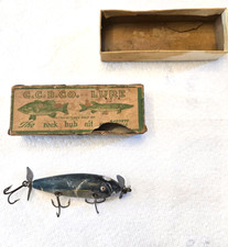 Vintage - C. C. B. Co. Lure (Real Old) Green Ink,  Topwater Crankbait picture