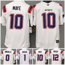 Tariffs​ Free NE Patriots F.U.S.E White Sewn Stitched Jersey. picture