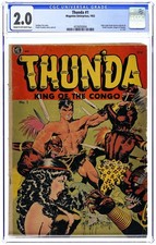 Thunda #1 CGC 2.0 1952 4576050004 Origin Thun'da picture