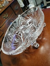 Clear Cut Etched Glass VINTAGE 9 1/2