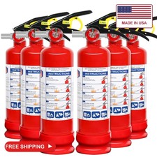 6 Pack ABC Dry Chemical Fire Extinguishers with Mount picture