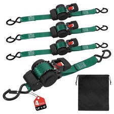 4PCS Retractable Ratchet Tie Down Straps 1.5'' x 13' 2200lbs Break Strength picture