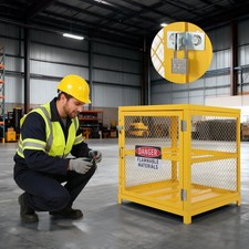 4 Cylinder Horizontal Storage Rack with Anti-Slip Guardrails Cylinder Cabinet picture