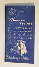 Vintage 1950 Strawbridge & Clothier Mini Gift Catalog Mailer Philadelphia PA picture