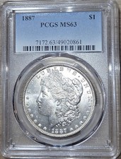 1887 $1 PCGS MS63 - Morgan Dollar picture
