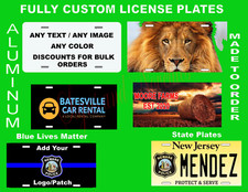25 Personalized License Plate Add Text or Picture Great for Car Clubs picture