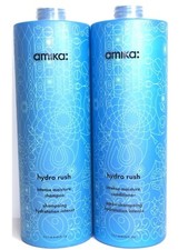 (2 PACK) Amika Hydro Rush Intense Moisture Liter Duo(Shampoo & Conditioner),33.8 picture