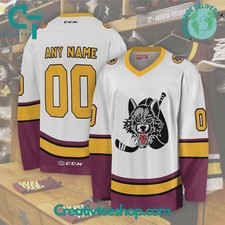Personalized Chicago Wolves 2024 White Hockey Shirt All Printed Fullsize picture