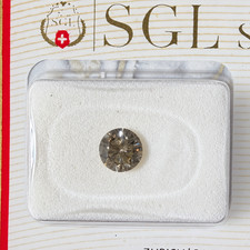 0.50 Ct Natural Fancy Yellowish Brown Diamond Round Brilliant VS1 SGL Certified picture