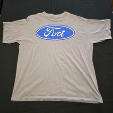 FUCT Ford Oval Logo 2XL XXL Grey Shirt Parody Tee Tshirt Vintage VTG T-Shirt picture