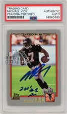 Michael Vick 2001 Topps Autograph Rookie Card 