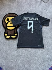 Nike Aero-Fit Black Short Sleeve Soccer Jersey Braut Haaland #9 Size XL NWT picture