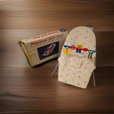 Vintage 1984 Summer Infant Reborn Baby Bouncer Seat Butterfly Toy Bar w/box picture