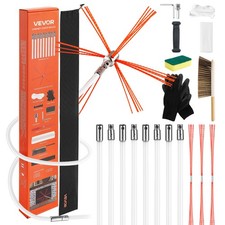VEVOR Chimney Sweep Kit Fireplace Cleaning Tool Square Arch Rectangle Chimneys picture