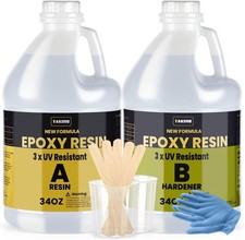 TAKIMO 68OZ 3X UV Resistant Crystal Clear Epoxy Resin Kit, 1:1 High Gloss | N... picture