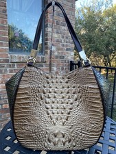 🔥BRAHMIN🔥Marianna Tote in Riviera Kingfisher Melbourne Croc Embossed Leather picture