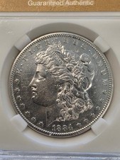 1884 S Morgan Silver Dollar AU58 picture