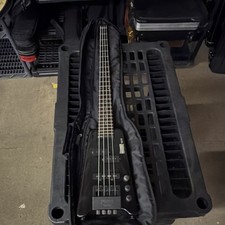 Hohner B2B Electric Bass Guitar 4 String Headless Black Right-Handed w/ Gig Bag picture