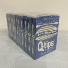 Vintage Box Q-tips NOS Sealed Pack Of 12 Boxes Of 54 Count Each Flexible Sticks picture