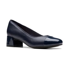 Women's Clarks Iridessa May Slip-On Pumps Navy Leather picture