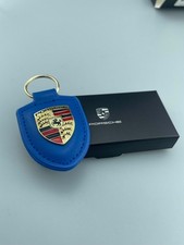 AUTHENTIC Porsche Leather Crest Key Ring – Blue 2026 Design picture