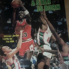Michael Jordan Chicago Bulls Basketball Vintage Sports Magazine - A Star Is Born picture