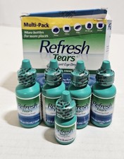 REFRESH TEARS Lubricant Eye Drops MULTI-PACK 4 plus BONUS Bottle Moisture Dry picture