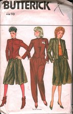4567 Vintage Butterick SEWING Pattern Misses 1970s Jacket Skirt Pants Culottes picture