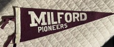 VTG Milford High School Pioneers Pennant Iowa Maroon White 12.5” picture