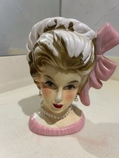 Vintage Rueben’s Lady Head Vase Planter Blonde Hair picture