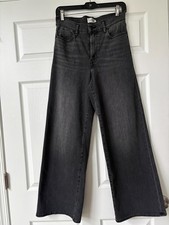 New without tag Women FRAME Le Slim Palazzo jeans, size 28, charcoal grey. picture