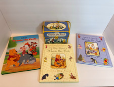 Vintage Disney Winnie the Pooh Hardcover Treasury Book & Box Set Lot of 4 picture