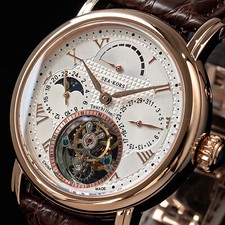 Sugess Seakors Genuine Tourbillon Seagull ST8007 Mechanical Mens Watch SE8007GW picture