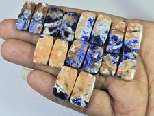 Natural Sodalite Matched Pair Octagon Cabachon Loose Gemstone 08 Pair Lot picture