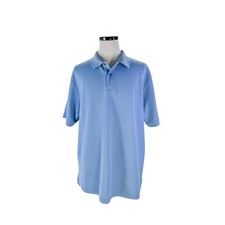 L.L. Bean Blue Short Sleeve Wrinkle Resistant 100% Cotton Polo Shirt Men's XL picture