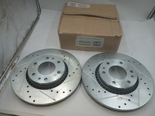 NEW POWERSTOP AR8650XPR EVOLUTION FRONT DRILLED & SLOTTED DISC BRAKE ROTORS PAIR picture
