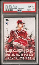 Topps 2018 Shohei Ohtani Legends in the Making #2 Angels Rookie PSA 10 picture