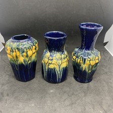 1920s Brush McCoy Pottery Amaryllis Pattern Vases LOT picture