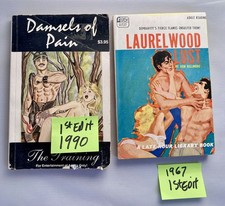 Vintage Erotica Sexy Pulp 1st ed Damsels of Pain S&M & Laurelwood Lust Bellmore picture