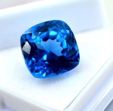 Aquamarine Natural Santa Maria Blue Cushion Cut Loose Gemstone 9.60 Ct Certified picture