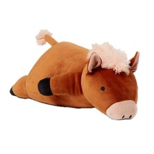 Pillowfort Horse Weighted Plush Throw Soft Stuffed Animal for Kids Pillow Brown picture