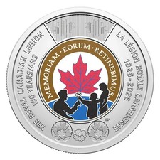 2026 Canada $2 Royal Canadian Legion 100th Anniversary Colorized Toonie UNC 🍁🪙 picture
