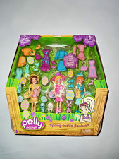 Vintage NIB Polly Pocket Gift Set Spring-tastic Basket 2005-2006 Dolls Pets NEW picture