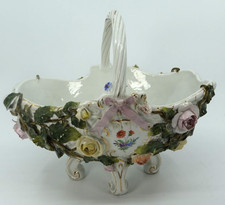 Antique Sitzendorf Porcelain Basket Centerpiece picture