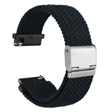WOCCI 22mm Braided Nylon Watch Band for Men and Women, Quick Release, Silver Sta picture