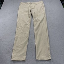 Lululemon Pants Mens 35x35 Beige ABC Trouser Warpstreme Slim Casual Chino Golf picture