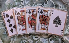 5pc Cherry Mint Royal Straight Flush 1oz .999 Copper Card Set 100 Mintage w Caps picture